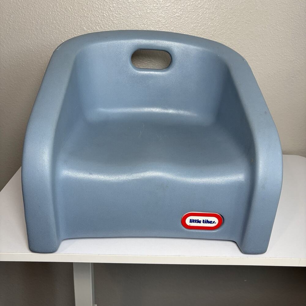 VTG Blue Little Tikes Toddler Child Kid’s Booster Seat Dining Chair w Handle USA